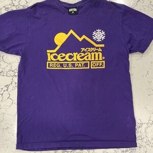 Icecream Purple Tee with Yellow Graphic